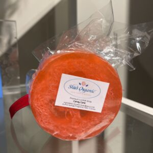 Candy Cane Loofah Soap